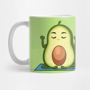 yoga avocado meditation Mug